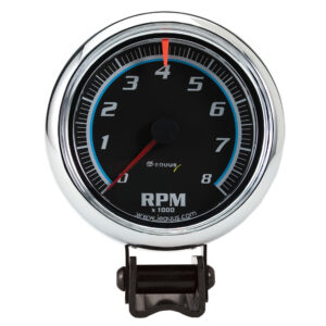 EQUUS 3-3/8 Dia Tachometer 8000 RPM Black Dial E6078