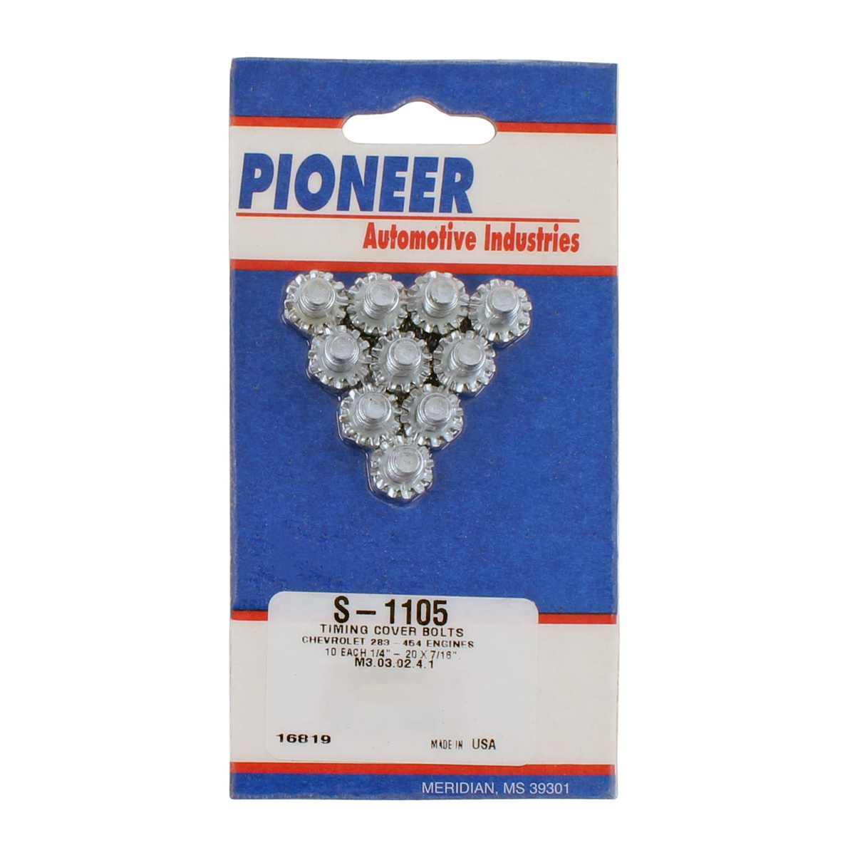 PIONEER SBC Timing Cover Bolt Kit S-1105