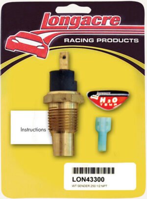LONGACRE Water Temp Sender 1/2in. NPT 250 Deg 52-43300