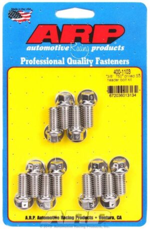 ARP S/S Header Bolt Kit – 3/8 x .750 UHL (12) 400-1103