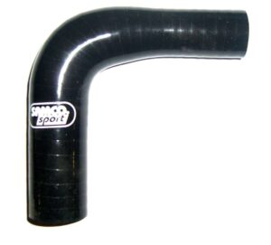 SAMCO SPORT 1-3/4in to 1-1/2in 90Deg Reducer Elbow Black RE90/45-38(BLACK)
