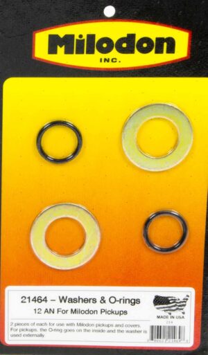MILODON -12an Large Washers & O-Rings (2-Each) 21464