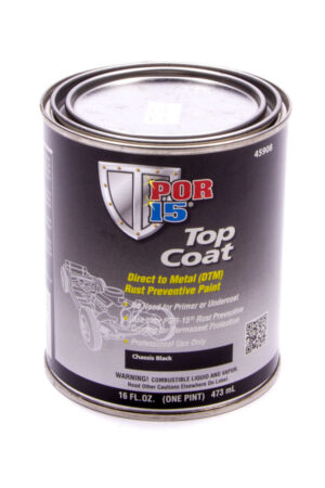 POR-15 Top Coat Chassis Black Paint Pint 45908