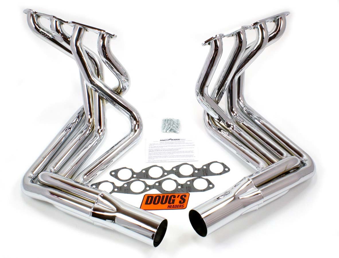 DOUGS HEADERS BBC Side Mount Headers – Chrome – 63-82 Vette D381-C