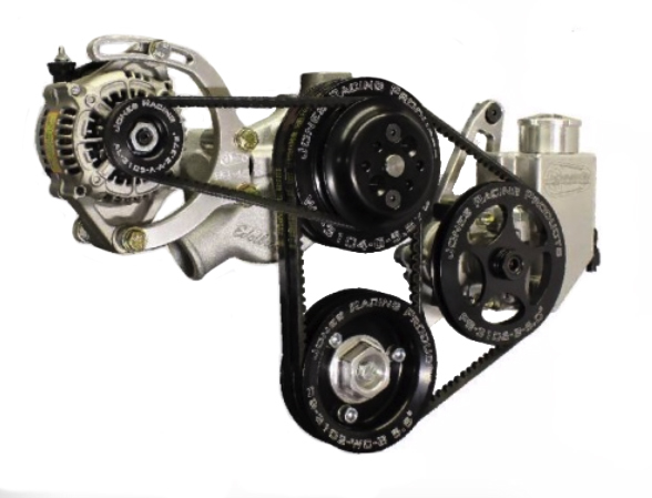 JONES RACING PRODUCTS Drive Kit V-Belt SBC Crate w/WP & P/S 3441-AR-CE