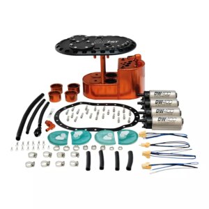 DEATSCHWERKS 2.0L Staged Fuel Cell Su rge Tank with 4 DW400 Fu 6-401-20FST