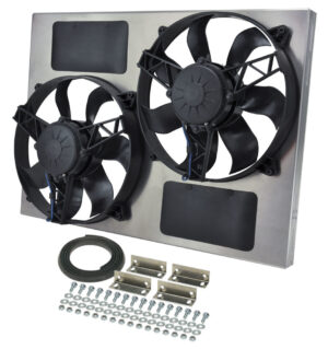 DERALE Dual RAD Fan w/Alum Shroud Assembly 16833