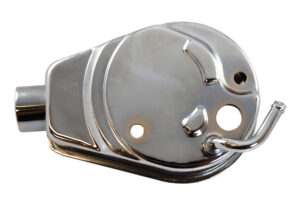 RACING POWER CO-PACKAGED Power Steering Pump Rese rvoir Only Chrome R3812