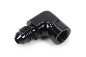 TRIPLE X RACE COMPONENTS Gauge Adapter 90 Degree #4 Male x 1/8 NTP Female HF-34941BLK