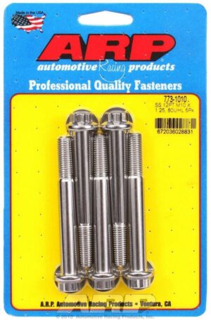 ARP Bolt Kit – SS 12pt 5pk 10mm x 1.25 x 80mm 773-1010