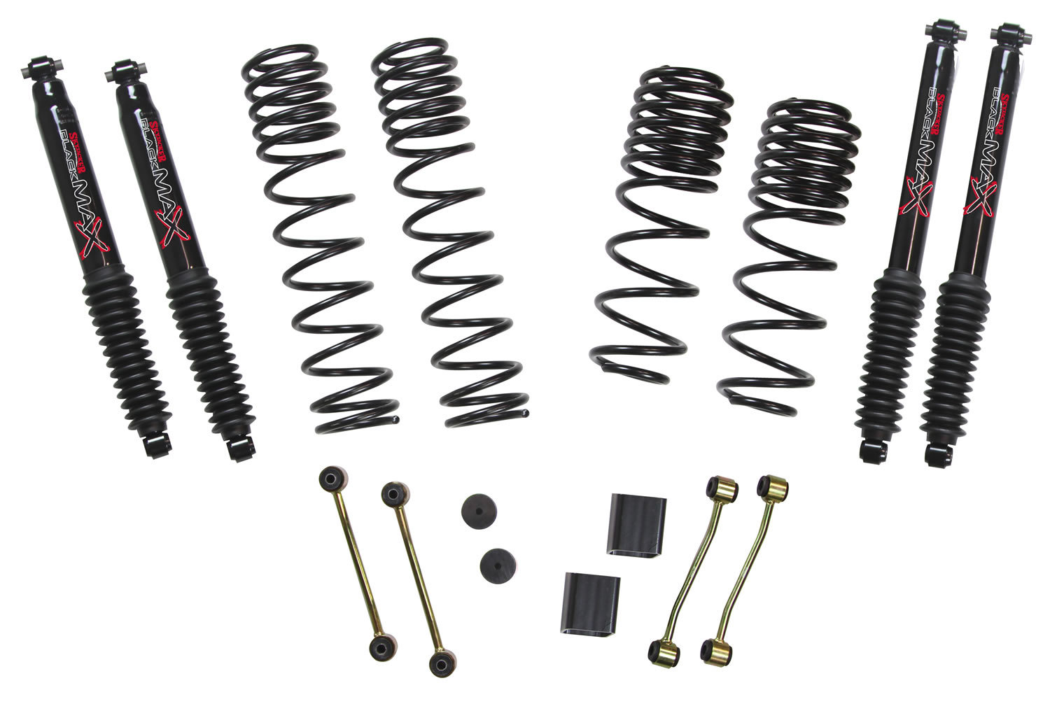 SKYJACKER 18- Jeep JL 2-2.5in Suspension Kit Black Max JL25RBPBLT