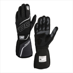 OMP RACING, INC. TECNICA GLOVES FIA 8856- 2018 BLACK / ANTHRACITE IB0-0779-A01-077-M