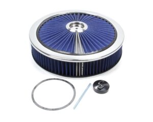 EDELBROCK Air Cleaner Kit – 14in Dia. Breathable – Blue 43661