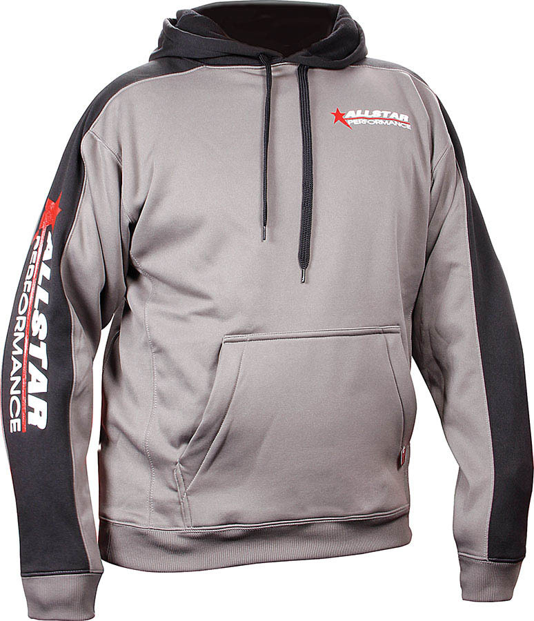 ALLSTAR PERFORMANCE Allstar Hooded Sweatshirt XL Silver/Blk ALL99916XL