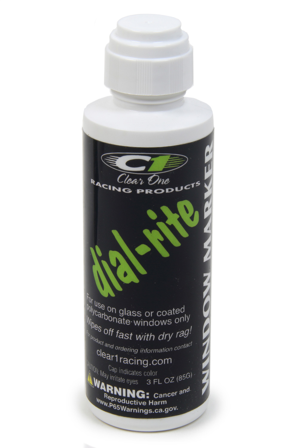 CLEAR ONE RACING PRODUCTS Dial-in Window Marker White 3oz Dial-Rite DRM1
