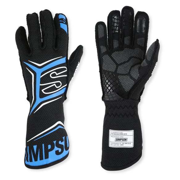 SIMPSON SAFETY Glove Magnata Medium Black / Blue SFI 3.5/5 MGMB