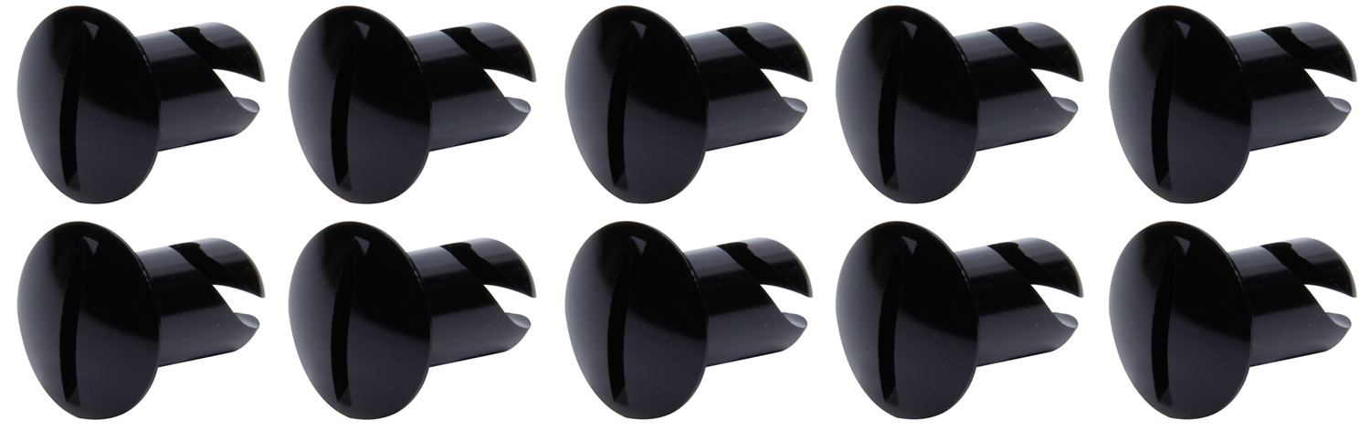 Ti22 PERFORMANCE Oval Head Dzus Buttons .500 Long 10 Pack Black TIP8102