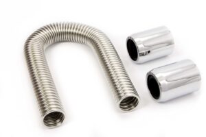 RACING POWER CO-PACKAGED 24in Stainless Hose Kit w/Chrome Ends R7305