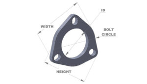 VIBRANT PERFORMANCE 3-Bolt Stainless Steel Exhaust Flange 3in. 1483S