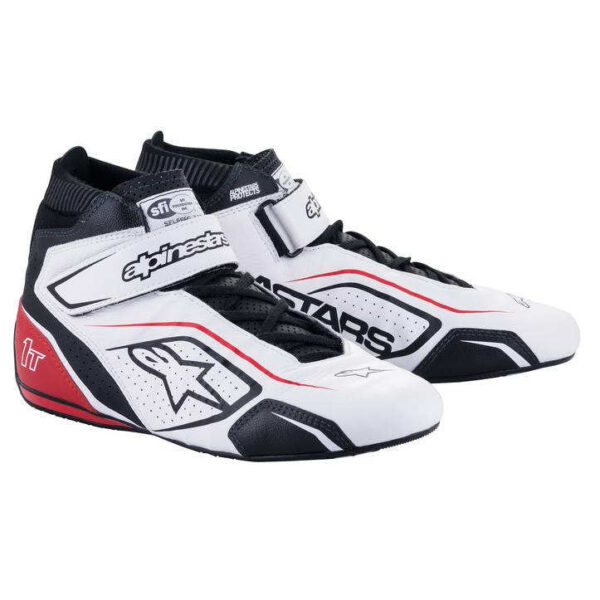 ALPINESTARS USA Shoe Tech-1T V3 White / Black / Red Size 8.5 2710122-213-8.5