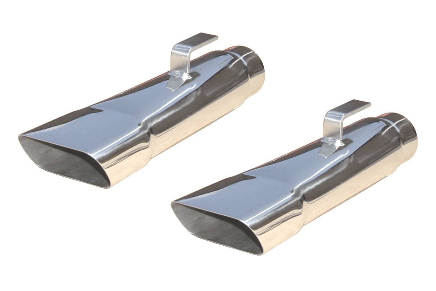 PYPES PERFORMANCE EXHAUST Exhaust Tips Slip Fit 2.5in Rectangle Slant EVT80