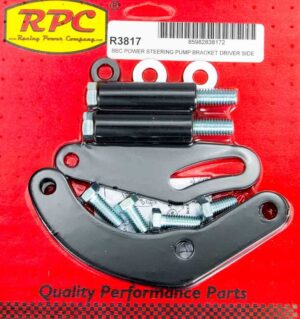 RACING POWER CO-PACKAGED BBC Saginaw Power Steer Bracket Swp Black R3817