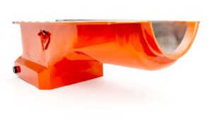 RACING POWER CO-PACKAGED 65-95 BBC Steel Drag Race Oil Pan Orange R9729