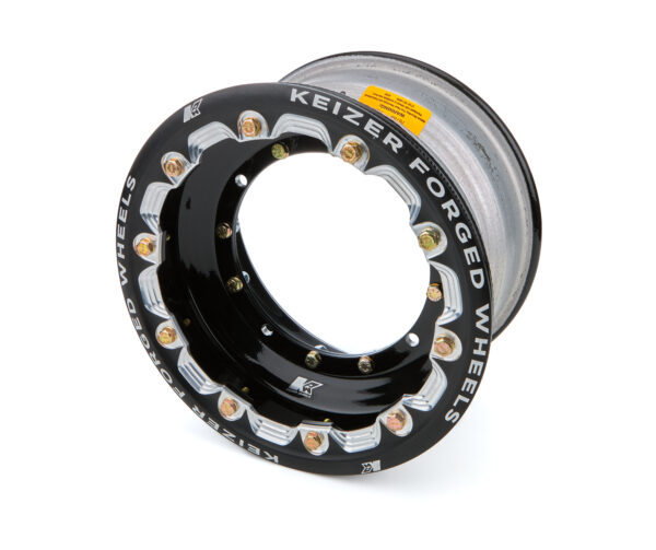 KEIZER ALUMINUM WHEELS, INC. Wheel 4-Pin 10×6 3in BS w/Bdlk & Tabs Black 1063FBLBT