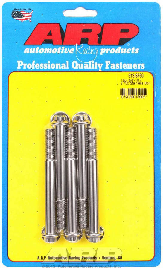 ARP S/S Bolt Kit – 12pt. (5) 3/8-16 x 3.750 613-3750