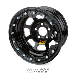 AERO RACE WHEELS Wheel 15×8 1in B/S Black w/ Black Ring 53-185010B