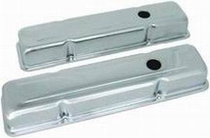 RACING POWER CO-PACKAGED SB Chevy 283-350 Short Valve Cover Pair R9216