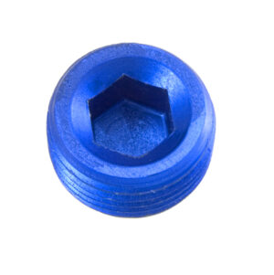 REDHORSE PERFORMANCE 6AN 3/8NPT Pipe Plug Hex Head Blue 2/pkg 932-06-1