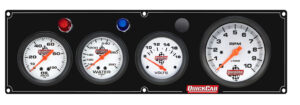 QUICKCAR RACING PRODUCTS 3-1 Gauge Panel OP/WT/VT Black 61-67473