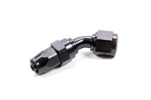 FRAGOLA Hose Fitting #8 45 Deg. to #6 Hose Black 224507-BL