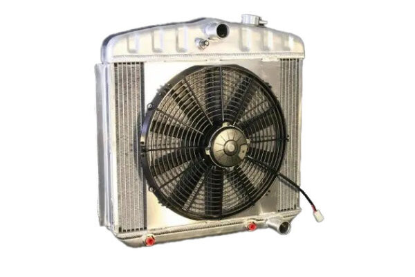 DEWITTS RADIATOR Radiator w/Fans 55-57 Chevy Auto Trans Raw 32-4139013A