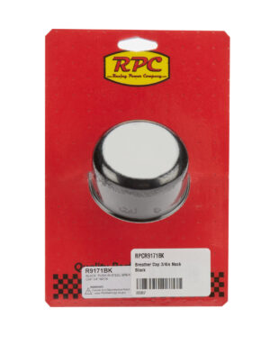 RACING POWER CO-PACKAGED Breather Cap 3/4in Neck Black R9171BK