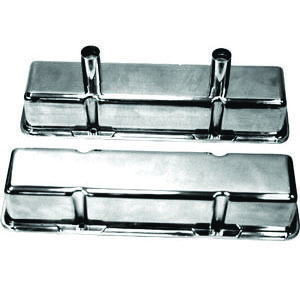 RACING POWER CO-PACKAGED Polished Alum SB Chevy Circle Track Valve Cover R6140