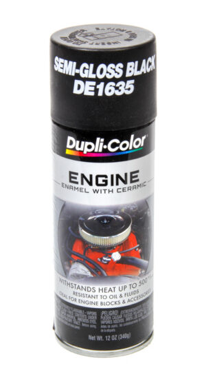 DUPLI-COLOR/KRYLON Semi Gloss Black Engine Paint 12oz DE1635