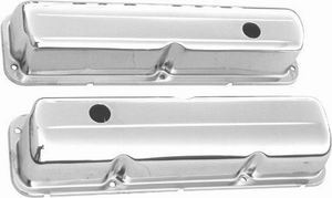 RACING POWER CO-PACKAGED Chrome Steel Valve Cover Ford 353-428 Pair R9296