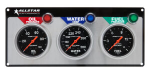 ALLSTAR PERFORMANCE 3 Gauge Panel A/M OP/WT/FP Sport-Comp ALL80113