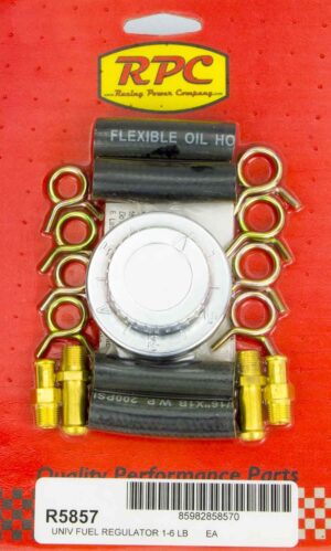 RACING POWER CO-PACKAGED 5/16in & 3/8in Adj. Fuel Regulator R5857