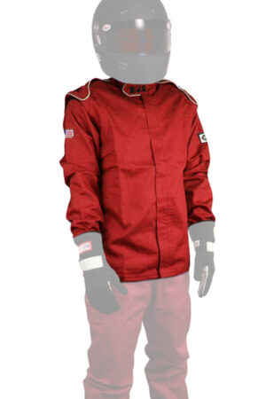 RJS SAFETY Jacket Red Large SFI-1 FR Cotton 200400405