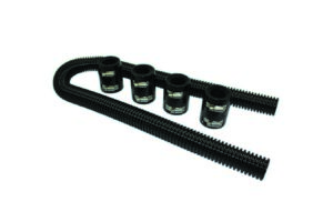 SPECIALTY PRODUCTS COMPANY Radiator Hose Kit  48in w/Aluminum Caps Black 6454