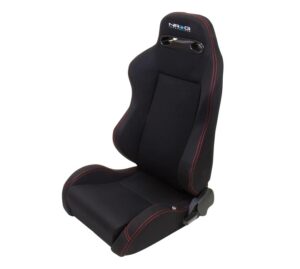 NRG INNOVATION Seat Type-R  Reclinable Black Cloth w/Red Stitch RSC-200L/R