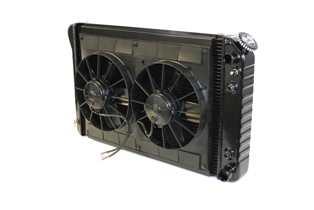 DEWITTS RADIATOR Radiator w/Fans Camaro LS 70-81 Auto Trans Blk 32-6239005A