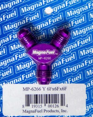 MAGNAFUEL/MAGNAFLOW FUEL SYSTEMS Y-Fitting – 3 #6 Male MP-6266