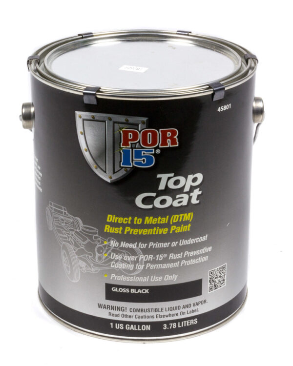 POR-15 Top Coat Gloss Black 1 Gallon 45801