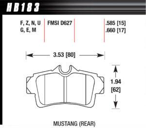HAWK BRAKE Performance Street Brake Pads (4) HB183F.660