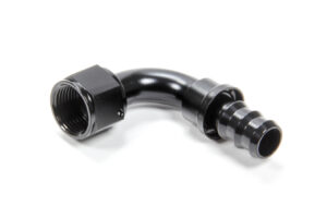TRIPLE X RACE COMPONENTS #12 90 Degree Hose End Push Lock HF-19012BLK