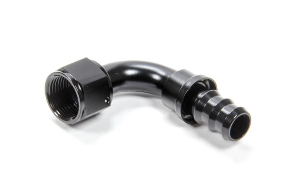 TRIPLE X RACE COMPONENTS #12 90 Degree Hose End Push Lock HF-19012BLK